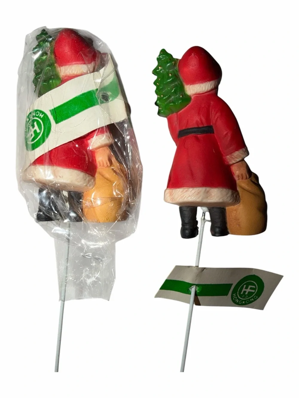 HF Co Hong Kong Santa holiday vintage 70’s wreath picks - set of 5
